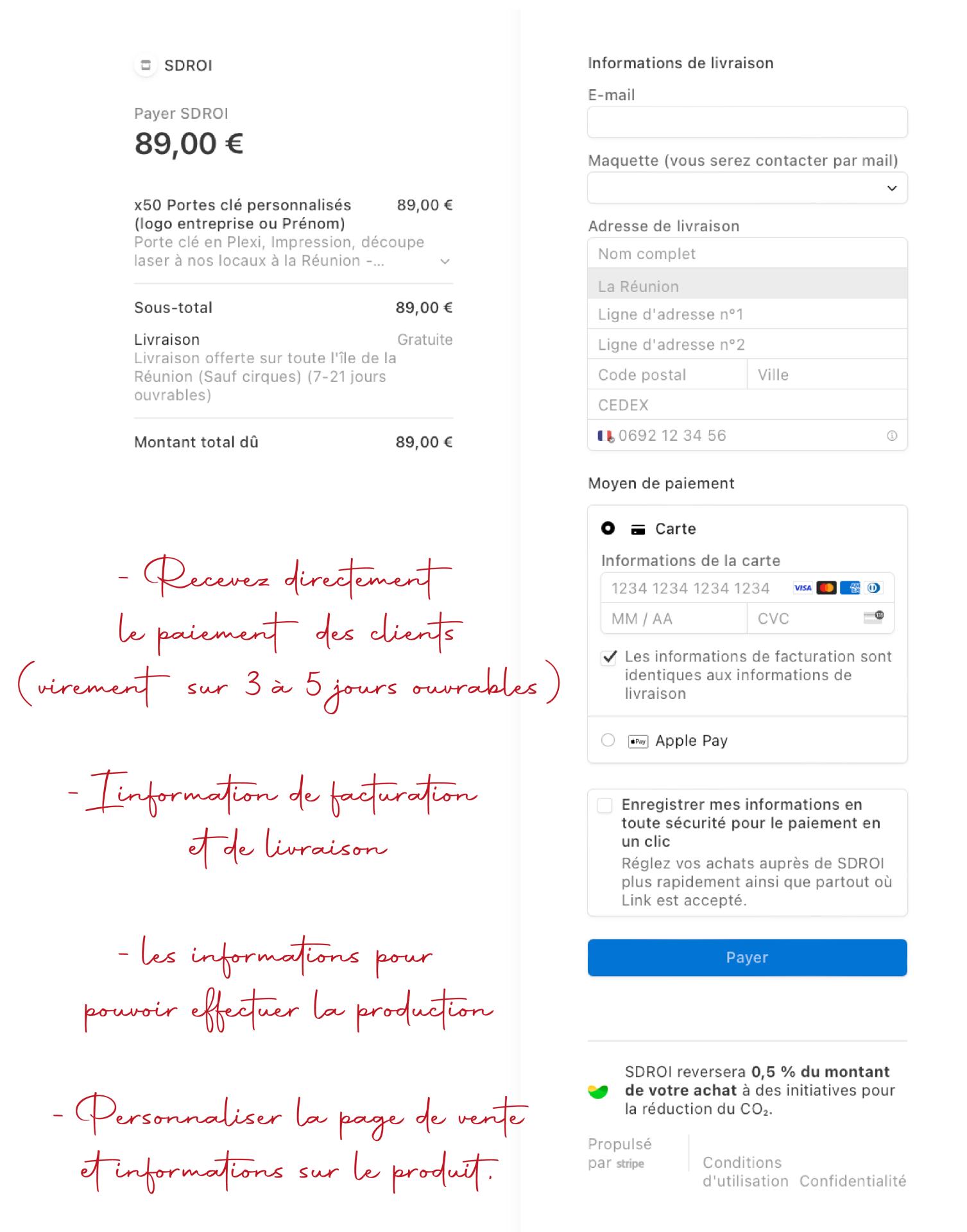 Page de vente exemple